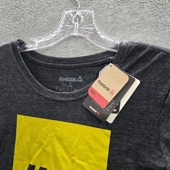 UFC 200 Women Top Large Gray Logo Reebok Short Sleeve Crew Neck NWT - Picture 3 of 10